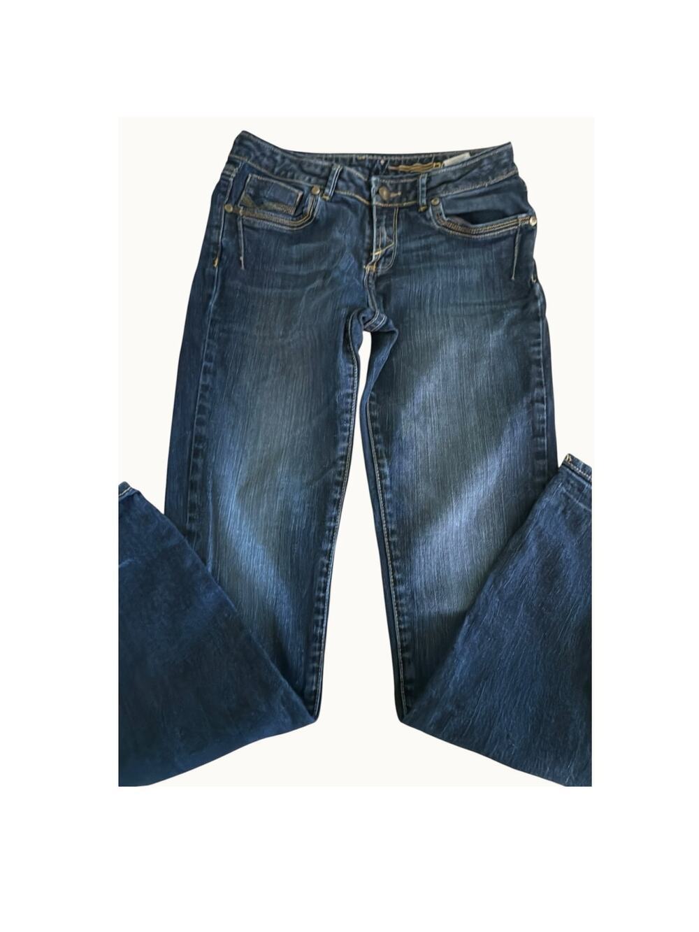 Y2K Petrol Classic Womens Slim Dark Wash Demin Jeans 29